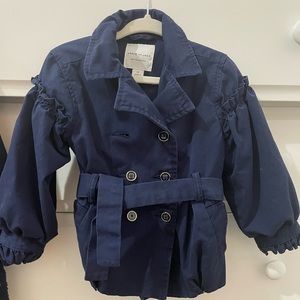 Janie and jack trench jacket navy color